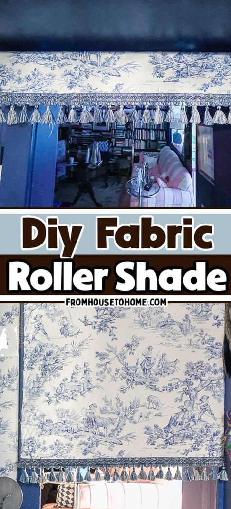 A roller shade is an inexpensive curtain that doesn't take up a lot of space, which is perfect for decorating small rooms. Here's a tutorial on how to make a DIY Fabric Shade Roller using affordable tools Diy Curtains Cheap, Decorating Small Rooms, Roller Tutorial, Roller Shades Diy, How To Make Blinds, Inexpensive Window Treatments, Roll Blinds, Diy Window Shades, Window Shades Blackout