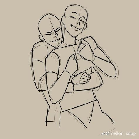 Arm Around Shoulder Reference Drawing, Being Pinned To A Wall Pose, Art Base Dancing, Looking At Someone Reference, Pose Reference 2 People Couple, Two People Drawing Reference Couple, Mellon Soup Ref Couple, Reference Pose 2 People, Art Reference Couple Poses