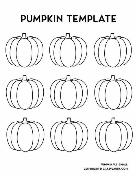 Need a free stencil or outline template for your Halloween crafts? Check out these free pumpkin templates with four different versions for unlimited craft ideas! Pumpkin Macaron Template, Mini Pumpkin Template Printable, Royal Icing Transfers Free Printable Fall, Pumpkin Silhouette Templates, Small Pumpkin Templates Free Printable, Royal Icing Templates Free Printable Patterns, Pumpkin Outline Templates, Pumpkin Cutouts Template, Pumpkin Printables Free