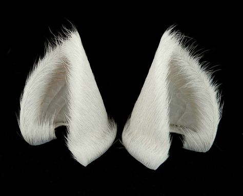 Sleek White Cat Ears Nekomimi by StorytellerZero.deviantart.com on @DeviantArt White Cat Ears, Anime Cat Ears, Inuyasha Cosplay, Cat Ears And Tail, Wolf Ears, Fox Ears, Fantasias Halloween, Wolf Dog, Cat Costumes