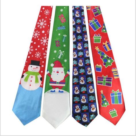 Fashion Santa, Christmas Necktie, Christmas Ties, Tie Fashion, Holiday Costumes, Tie Men, Tie For Men, Xmas Presents, Multi Pattern