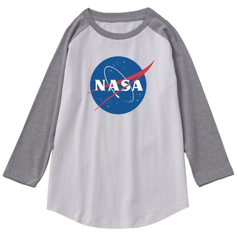 CORIRESHA Men's NASA Print Color Block 3/4 Raglan Sleeves Casual Round Neck Loose Retro T-Shirt T Shirt Aesthetic, Blue Space, Crewneck Design, Retro T Shirt, Head Accessories, Retro Tshirt, Basic Tee, Casual Everyday, Dream Clothes