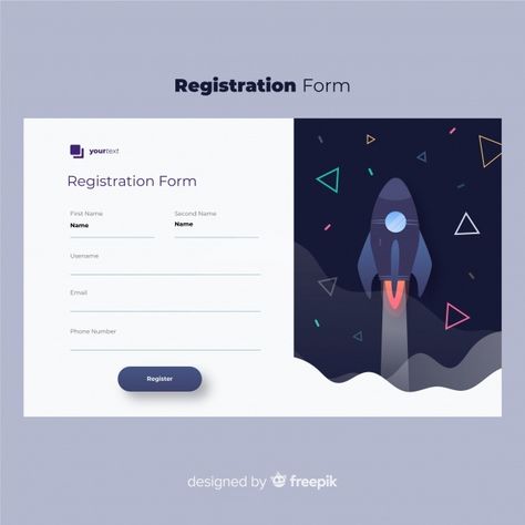 Online registration form | Free Vector #Freepik #freevector #banner #design #template #box Form Design Web, Online Registration Form, Login Design, Ux App Design, Login Form, Banner Web, Ui Design Website, Registration Form, Ux Design Inspiration