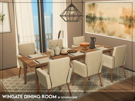 Sims 4 Cc Dining Room Set, Sims 4 Elegant, Sims 4 Rooms, Mod Living Room, Living Room Sims 4, Sims 4 Cc Furniture Living Rooms, Sims 4 Kitchen, Resource Furniture, Mod Furniture