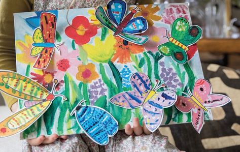 Lois Ehlert Art Projects, Child Rights Craft, Spring Art Activities, Wacky Art, Art Creative Ideas, Tracey English, Lois Ehlert, Class Art Projects, Art Children