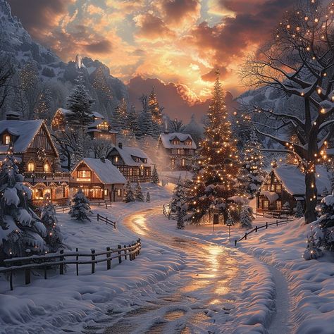 As the heat wave bears down on the 603, thoughts of Christmas linger near. #Christmas #staycool #heatwave | Instagram Winter Scenes Wonderland, Thomas Kinkade Paintings, Thomas Kinkade Christmas, Kinkade Paintings, Winter Christmas Scenes, Beautiful Christmas Scenes, Merry Christmas Gif, Christmas Dreaming, Christmas Landscape