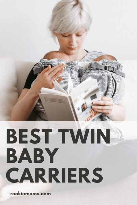 How to Choose the Best Twin Carrier [4 of Our Faves!] Here are the best twin carriers on the market right now! They make it a little easier for one parent to carry and bond with their twins at the same time. #twins #twincarrier #bonding #babywearing Tandem Babywearing Twin, How To Carry Twins In A Wrap, Twin Carrier, Twin Baby Carrier, Twin Mum, Sleeping Twins, Breastfeeding Twins, Twin Strollers, Best Diaper Bag