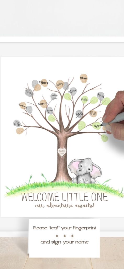 Fingerprint tree 101: - MeganHStudio Fingerprint Tree, Amazon Handmade, Ink Pads, The Tree, Fingerprint, Photo Props, Little One, Nursery Decor, How To Draw Hands