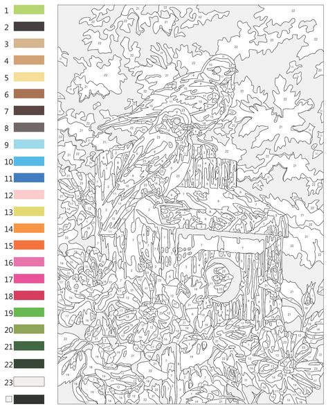 10 Best Paint By Number Printable Templates - printablee.com Colouring Templates For Adults, Disney Paint By Number Printable, Colouring Adults Printables, Drawing Pages For Adults, Paint By The Numbers, Printable Crafts For Adults, Coloring Printables For Adults, Color By Number For Adults Free, Coloring Images For Adults