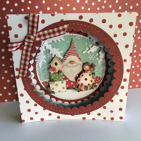 Craft Consortium: It’s Snome Time By Lisa Shaw Handmade Gnome Christmas Cards, Craft Consortium Its Snome Time, Christmas Cards Snow Globe, Snow Globe Cards Christmas, Woodware Stamps Cards Gnomes, Gnome For Christmas, Craft Consortium, Gnome Cards, Snow Time