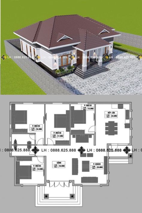 Modern Bungalow House Plans, Single House, Building Design Plan, Bedroom Bungalow, Timber Truss, Bungalow Style House, Bungalow Floor Plans, Bungalow Style House Plans, House Planning