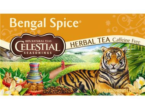 Bengal Spice Tea in 20bags from Celestial Seasonings Celestial Tea, Celestial Seasonings Tea, Celestial Seasonings, Herbal Teas Recipes, Spice Tea, Herb Tea, Natural Teas, Tea Benefits, Free Tea