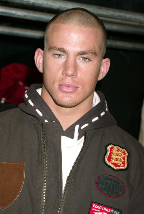 Channing Tatum Modeled For Sean John In 2003 - Hilarious Channing Tatum Pics From Early 2000s - Cosmopolitan Channing Tatum Model, Chaning Tatum, Coach Carter, Bald Men, Channing Tatum, Good Looking Men, Celebrities Male, Haircuts For Men, Male Model