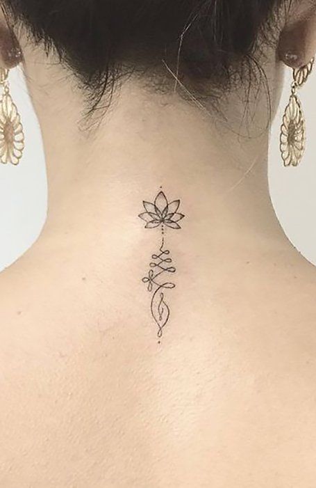 Zwilling Tattoo, Design Tatuaje, Small Lotus Tattoo, Small Tattoos For Women, Simple Tattoos For Women, Lotus Tattoo Design, The Trend Spotter, Unalome Tattoo, Neck Tattoos Women