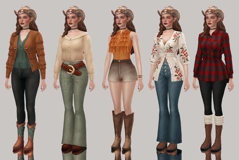 The Sims 4 Western Cc, Sims 4 Cc Desert Clothes, Sims 4 Horse Ranch Outfits, Farmer Sims 4 Cc, Sims 4 Rancher Cc, Farmer Cc Sims 4, Rdr2 Sims 4 Cc, Sims4 Country Cc, Sims 4 Country Clothes