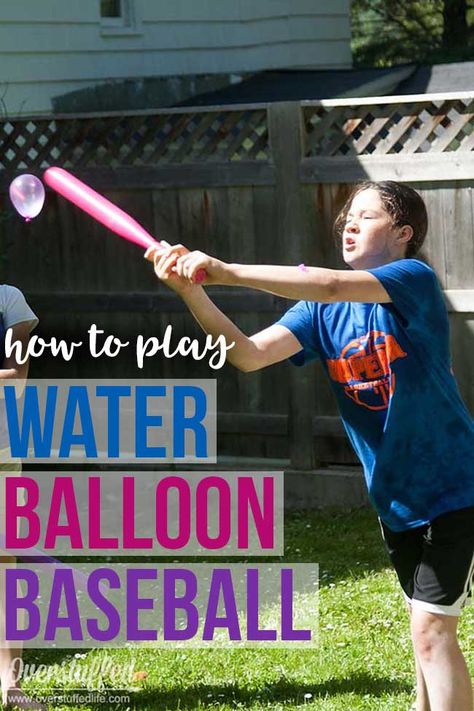 Camping Games, Baseball Activities, Water Balloon Games, Free Summer Activities, Balloon Games, Backyard Activities, Water Games For Kids, Water Games, Water Party