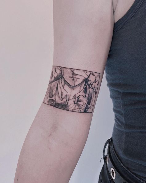 Aot Matching Tattoo, Aot Manga Panel Tattoo, Levi Aot Tattoo, Eren Jaeger Tattoo, Levi Ackerman Tattoo, Levi Tattoo, No Face Tattoo, Square Tattoo, Attack On Titan Tattoo