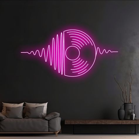 #NeonSignNames #NeonInspiration #NeonSigns #BrightIdeas Music Neon, Sound Logo, Home Recording Studio Setup, Dj Room, Lights Decor, Music Studio Room, Trendy Wall Decor, Music Signs, Neon Decor