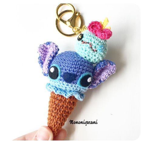 A special one for someone #amigurumi#momomigurumi#scrump#stitch#liloandstitch #crocheticecream Crochet Disney Stitch, Crochet Toy Story, Holiday Amigurumi, Stitch Amigurumi, Disney Crochet Pattern, Disney Crochet Patterns, Crochet Disney, Crochet Baby Toys, Kawaii Crochet