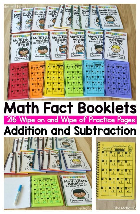 Math Facts Booklets- Help your students build number fluency and master addition and subtraction with these simple booklets! Number Fluency, Math Facts Addition, Master Addition, Math Fact Practice, Math Fluency, Math Fact Fluency, Math Intervention, Math Addition, Math Methods