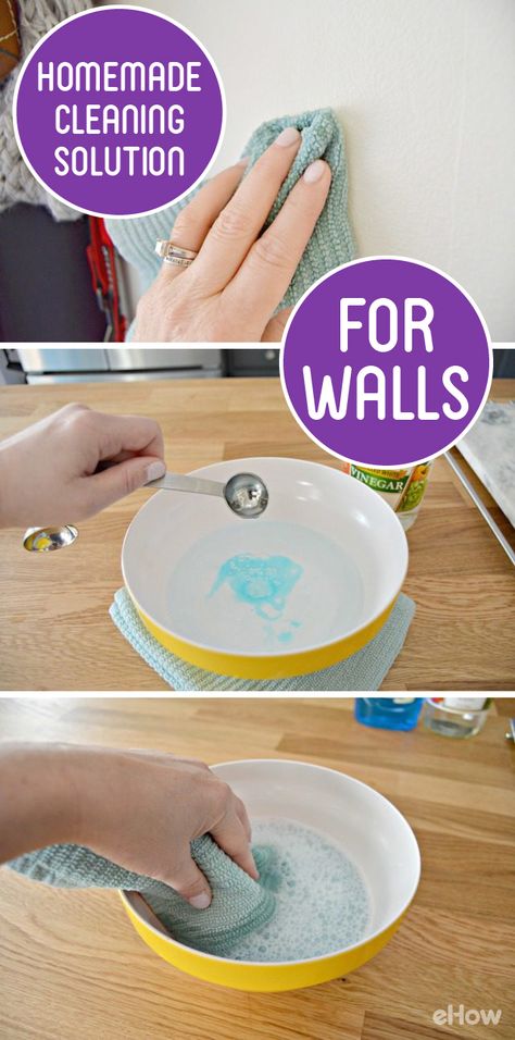 Walls can take a real beating. Between fingerprints, scuff marks and food splatters, they can get pretty dirty. Scrubbing isn't necessarily great for walls because it can remove paint, but using a homemade cleaning solution for walls will help remove dirt, fingerprints and food splatters with ease. http://www.ehow.com/way_5180354_homemade-cleaning-solution-walls.html?utm_source=pinterest.com&utm_medium=referral&utm_content=freestyle&utm_campaign=fanpage Cleaning Solution For Walls, Homemade Toilet Cleaner, Clean Baking Pans, Cleaning Painted Walls, Homemade Cleaning Solutions, Homemade Cleaning, Glass Cooktop, Deep Cleaning Tips, Clean Dishwasher