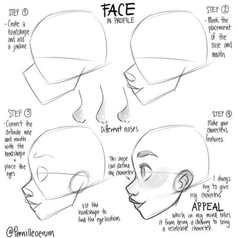 how to draw cartoons - creative ideas | Sky Rye Design Drawing Tutorials, Cartoon Ideas, Drawing Tutorial Face, Face Expressions, How To Draw Hair, Facial Expressions, Art Drawings Sketches, The Head, Face Drawing