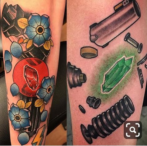 Kyber Crystal Tattoo, Stormtrooper Tattoo, Star Wars Sleeve, Star Wars Tattoo Sleeve, Lightsaber Tattoo, Geek Tattoos, Illustrative Tattoo, Nerdy Tattoos, Kyber Crystal