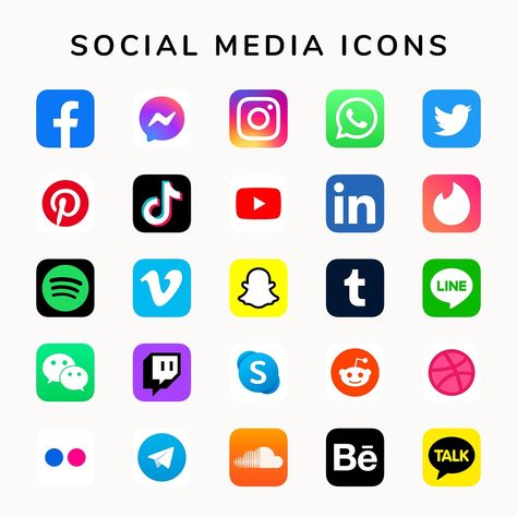 Social media icons vector set with Facebook, Instagram, Twitter, TikTok, YouTube logos | premium image by rawpixel.com Ripped Paper Design, Facebook Logo Vector, Old Apple Logo, Google Maps Icon, Youtube Logo Png, Social Media Icons Vector, Whatsapp Logo, Social Media Icons Free, Twitter Logo