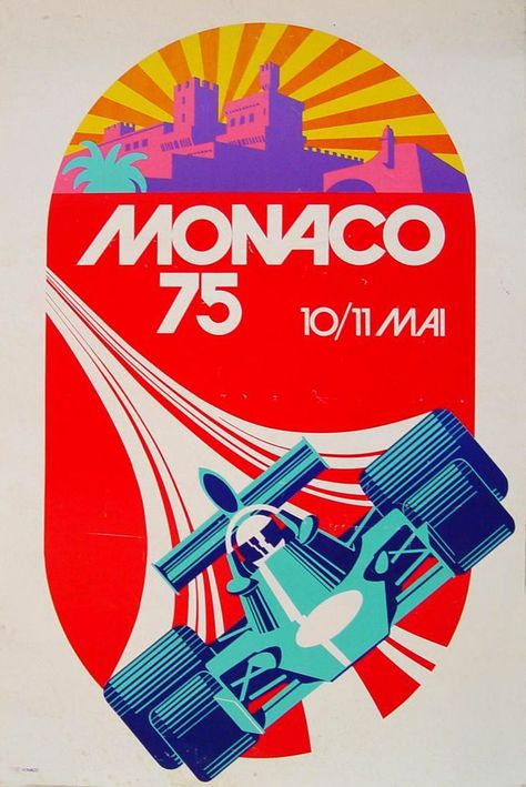 Monaco Grand Prix Monaco Grand Prix Posters, Grand Prix Art, Vintage Racing Poster, Grand Prix Posters, French Grand Prix, Grand Prix Racing, Racing Posters, Monaco Grand Prix, Retro Graphics