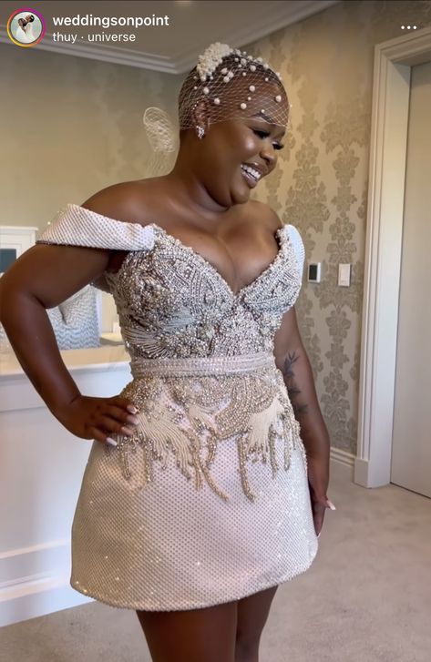 Reception Dress African Bride, Classy Court Wedding Dress, Short Traditional Dresses, Short Dress Engagement Photos, Short Wedding Dress Black Women, Short Traditional Dresses African, Court Wedding Dress Ideas, Reception Dress Black Women, Civil Wedding Dress Courts Brides