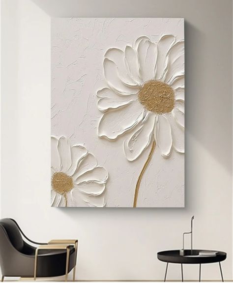 Diy Canvas Wall Art, Texture Paint, Textured Canvas Art, Flower Artwork, Plaster Art, Textured Art, Painted Flowers, Textured Artwork, Textured Wall Art