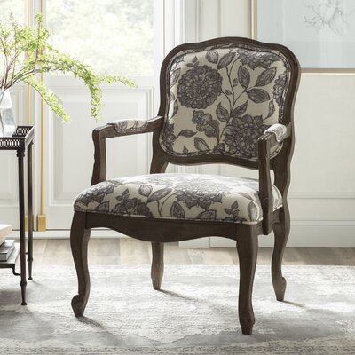 Your throne awaits - this Louis XV armchair is a must-have for just about any room in your home. Its frame is crafted from solid wood and features a light gray hue with visible wood grain for a rustic touch. Its seat, back, and arms are upholstered with fabric, Down below, four cabriole legs anchor this chair in sophisticated style. Now, you just have to decide whether it looks better in your bedroom or the living room. Hand-curated by Kelly Clarkson. | Kelly Clarkson Home Britton 26.75" W Polye Deco Baroque, French Provincial Chair, Wide Armchair, French Arm Chair, Kelly Clarkson Home, Linen Armchair, Wood Arm Chair, Exposed Wood, Kelly Clarkson