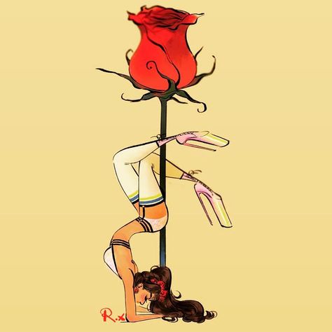 Dancing Princess, Dancing Drawings, Pole Art, Pole Dancing Fitness, Pole Dance Moves, Disney Beauty And The Beast, Dance Art, Pin Up Art, Pole Dance