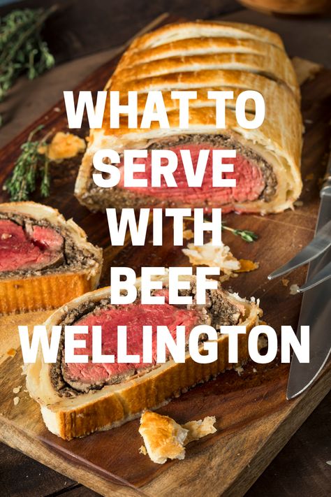 Beef Wellington Menu Dinners, Beef Wellington For Two, Sides To Go With Beef Wellington, Wellington Beef Recipe, Personal Beef Wellington, Beef Wellington Recipe Individual, Beef Wellington Recipes, Gravy For Beef Wellington, Smoked Beef Wellington