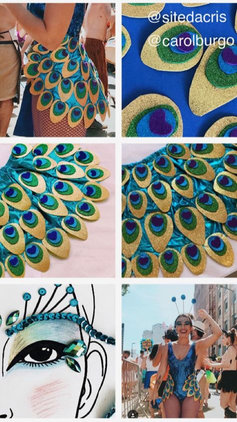 Peacock Feathers, Carnaval Outfit, Peacock Costume, Carnaval Costume, Mardi Gras Costumes, Diy Kostüm, Beach Hairstyles, Carnival Costumes, Purim