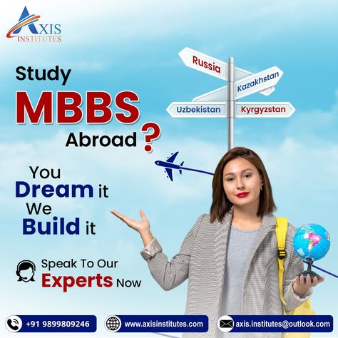 Take the first step towards a fulfilling medical career and study MBBS abroad. With Axis institutes gain invaluable international experience, exposure to diverse medical practices, and save on tuition costs. Contact Now:- ☏ +91 9899809246 Visit Our Website:- http://bit.ly/2m61r4B #mbbsabroad #neet #mbbs #mbbsstudent #mbbslife #medicalstudent #doctor #medicine #neetug #neetpreparation #mbbsadmission #education #studymbbsabroad #AxisInstitutes Study In Uk Creative Ads, Study Abroad Creative Ads, Study Mbbs Abroad Creative Ads, Mbbs Abroad, Study Mbbs Abroad, Benefits Of Studying Abroad, Medical Careers, Instagram Template Design, Medical Practice