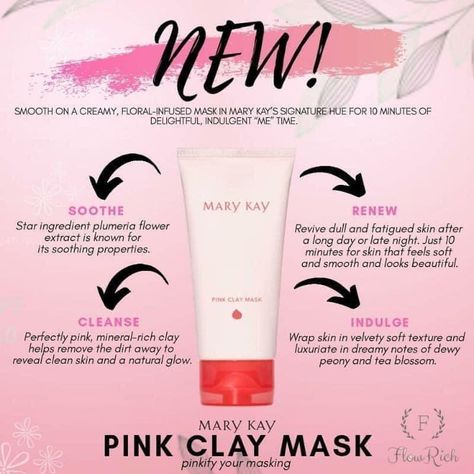 Mary Kay Pink Clay Mask, Skincare Sunday, Mary Kay Office, Selling Mary Kay, Mary Kay Marketing, Mary Kay Party, Mary Kay Pink, Pink Clay Mask, Mary Kay Skin Care