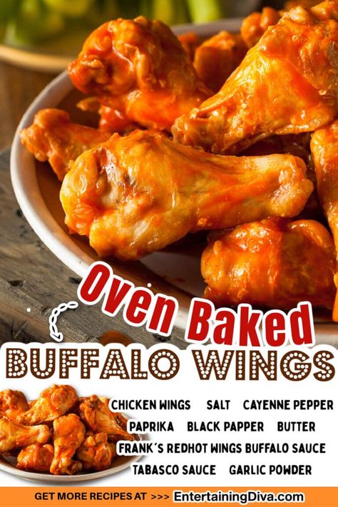 Crispy Oven Baked Hot Wings Without Flour | Holidays and events Oven Baked Hot Wings Crispy, Oven Baked Hot Wings, Wings In The Oven Crispy, Hot Wings In The Oven, Crispy Hot Wings, Easy Hot Wings Recipe, Oven Baked Buffalo Wings, Baked Hot Wings Recipe, Easy Homemade Buffalo Sauce