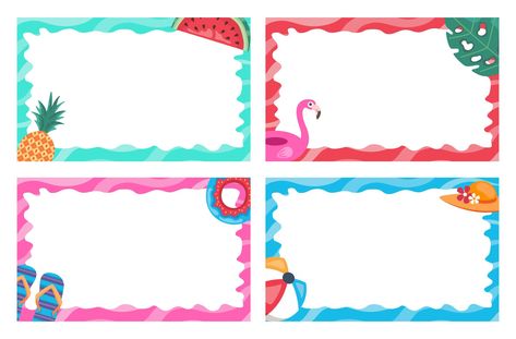 Printable Pool Party Name Tags Summer Name Tags, Party Name Tags, Classroom Name Tags, Summer Names, June Crafts, Name Tag For School, Name Tag Templates, Classroom Hacks, Blank Gift Tags