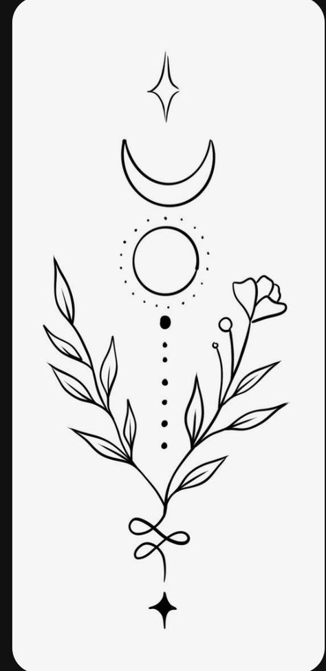 Witchy Things To Draw, Simple Chest Tattoos Female, Wicca Tattoo, Cute Thigh Tattoos, Wiccan Tattoos, Beginner Tattoos, Bestie Tattoo, Pretty Hand Tattoos, Tattoo Outline Drawing