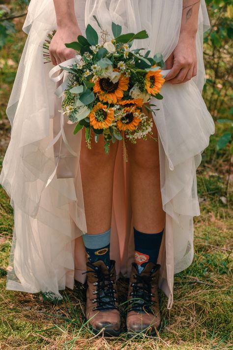 Wedding hippie photo. Forest wedding Forest Wedding Dress Simple, Wedding Dress Forest Nature, Wedding Dress Forest Theme, Forest Wedding Dress Nature, Wedding Dresses Woods Forests, Wedding Hiking Boots, Wedding Maypole, Forest Wedding Shoes, National Forest Wedding