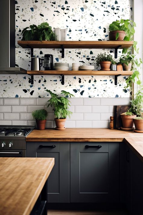 Metal backsplash kitchen