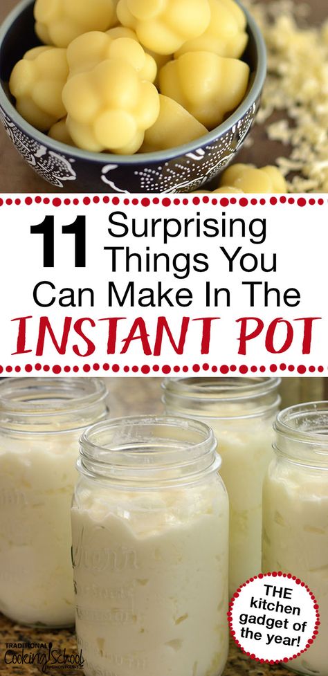 11 Surprising Things You Can Make In The Instant Pot | Beyond chicken breasts, healthy noodle soups, keto meals and recipes, gluten free goodies and paleo recipe (we have all those things, too), but here are 11 things that might surprise you that you can make in your electric pressure cooker. I bet you're shocked by numbers 2, 4 and 11! #instantpot #electricpressurecooker #ideas #tips #tricks #healthy #recipes Tried Tested And True Instant Pot Recipes, How To Use Instapot Pressure Cooker, Instant Pot Tips And Tricks, Instant Pot 5 Ingredients Or Less, Power Xl Pressure Cooker Recipes, How To Can With An Instant Pot, Instapot Mini Recipes, The Best Instant Pot Recipes, Instant Pot Hacks