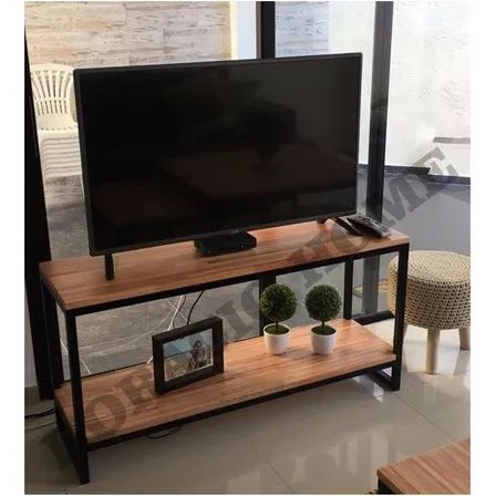 Rack Para Tv Estilo Industrial Con Columnas | MercadoLibre Metal Sheet Design, Diy Table Saw, Tv Stand Decor, Rack Tv, Metal Furniture Design, Iron Furniture, Steel Furniture, Coffee Table Design, Diy Pallet Furniture