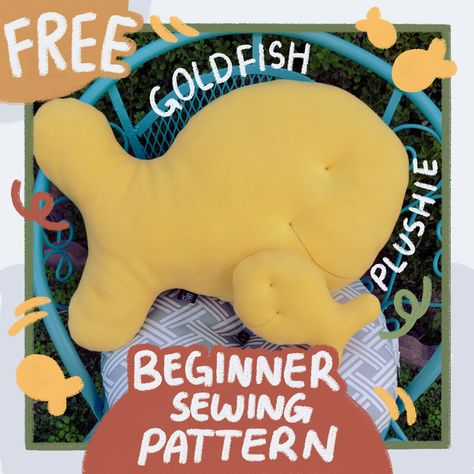 [FREE] Goldfish Snack plush pattern - Alizard's Ko-fi Shop - Ko-fi ❤️ Where creators get support from fans through donations, memberships, shop sales and more! The original 'Buy Me a Coffee' Page. Goldfish Plush Pattern, Beginner Plush Pattern, Goldfish Sewing Pattern, Goldfish Cracker Pillow, Stuffed Fish Sewing Pattern Free, Free Plush Sewing Patterns For Beginners, Fish Sewing Pattern Free, Easy Plush Sewing Pattern, Diy Warmies Stuffed Animal