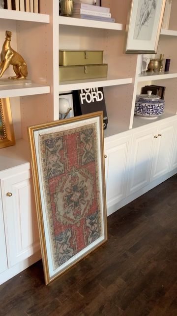 Framed Vintage Rug, Tapestry Frame, Framed Rug, Rug Tapestry, Rock House, Hanging Rug, House On The Rock, Diy Rug, Rug Art