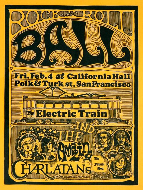 The Charlatans, Rock Poster Art, Psychadelic Art, Electric Train, Concert Poster, Rock Concert, Rock Posters, Family Dogs, Concert Posters