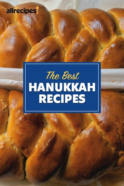 Hanukkah Recipes | "Looking for Hanukkah recipes? Allrecipes has more than 320 trusted Hanukkah recipes complete with ratings, reviews and cooking tips." #holidays #holidayrecipes #holidayseason #holidayfood #allrecipes Hanukkah Main Dishes, Hanukkah Brisket Recipes, Hanukkah Meals, Hannukah Appetizers Holidays, Traditional Jewish Food Hanukkah, Hannukah Recipes, Hanukkah Recipes, Hanukkah Food, Appetizers Recipes