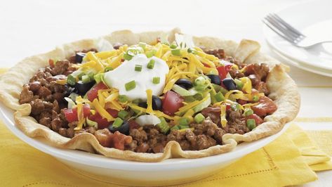 Salad Pie, Taco Pie, Taco Salads, Taco Salad, Tacos Beef, Fresh Salads, Mexican Dishes, Pie Recipe, Side Dish Recipes