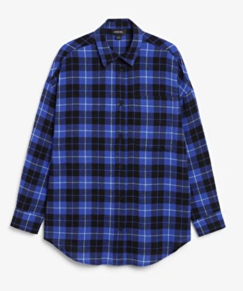 Grunge Star, Blue Flannel, Winter Tops, Pocket Shirt, Blue Check, Ticks, Dungarees, Shirt Collar, Blue Shirt